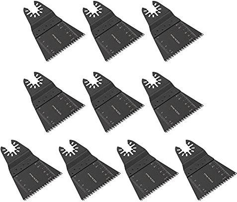 Oszillierende Sägeblätter, 10-teiliges Multi-Tool-Blatt-Set, 65 Mm, Zubehör für Oszillierende Multitool-Werkzeuge Zum Schneiden von Weichmetall, Holz, Kunststoff