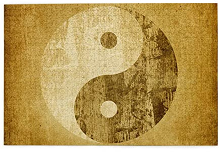 Puzzle mit Yin-Yang-Symbol, 1000 Teile, jedes Stück ist ein Unikat, für Erwachsene und Kinder