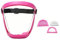 Transparent Full Face Shield Glasses Bicycle Helmet Safety Glasses Eye Shield Mask Protective Cover Windproof Anti-Fog Face Mask (Pink+2PCS Filters)