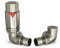 UK Radiators Silver NickelThermostatic Radiator Valve and Silver NickelLockshield Valve - Silver Nickel Classy and Modern Design 1/2 x 15mm Corner Radiator Valve