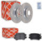 2x Bremsscheibe Ø303mm + Beläge Bremsbeläge hinten Set Hinterachse + Reiniger