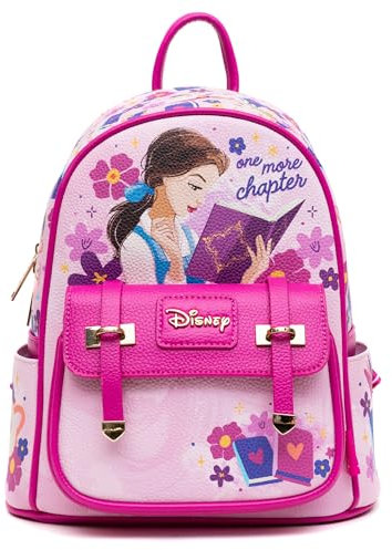 Wondapop Die Schöne und das Biest – Belle Mini-Rucksack aus veganem Leder, 28 cm, Pink, Einheitsgröße, Modern