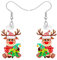 DALANE Acryl Weihnachten Baum Rentier Ohrringe Baumeln Tropfen Anime Süßigkeiten Elch Hirsche Tiere Schmuck für Damen Frauen Mädchen Kinder Geschenke Dekoration (Kaffee)