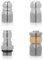 3pcs Sewer Jetter Nozzle for Pressure Washer, Stainless Steel Drain Cleaning Nozzle for Drain Jetting Hose Rotating Button Nose with 1/4in Quick Connector, 5000 PSI