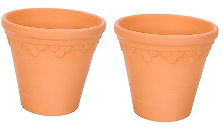 Toddmomy 2pièces Pots De Terre Cuite Rouge Jardinières Pottery pour Plantes Intérieur Et Extérieur Style Campagne