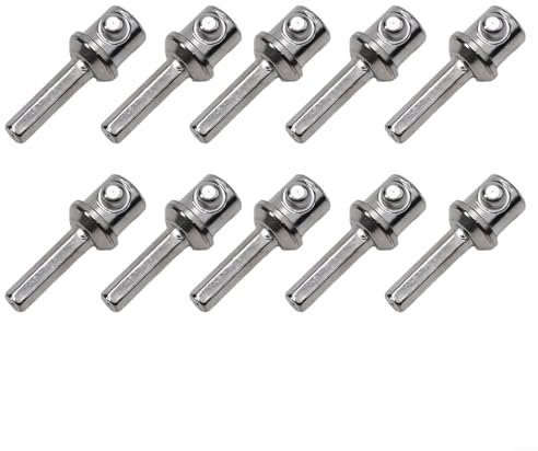 Gbtdoface 1 adaptateur de perceuse pour brosse de nettoyage de cheminée, kit de ramonage, adaptateur de perceuse, perceuse électrique et brosse de nettoyage de cheminée (10 pièces)