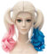 LINLINCD-Wig Anime Cosplay Anime Suicide Squad Joker Harleen Quinzel Perücke Cosplay Kostüm Harley Quinn Frauen Haar Halloween Party Perücken