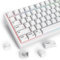 SOLIDEE 128 Keys PBT XDA Profile Keycaps, Double Shot PBT, Minimalist White, Custom for Cherry Gateron MX Switches Mechanical Keyboard
