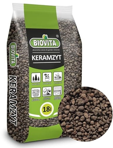 BIOVITA Blähton, Tongranulat zur Drainage 4-8 mm – Blähton Granulat für Zimmerpflanzen 18L