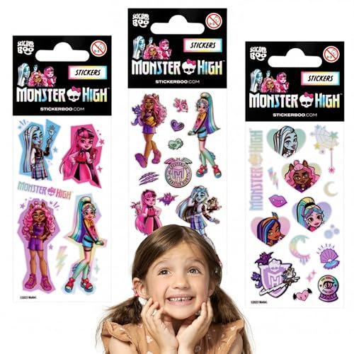 Monster High Sticker Set, Aufkleber für Mädchen