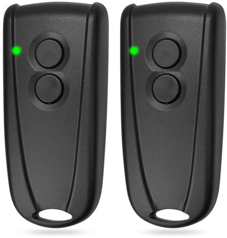 ALFFREUDE 2 Piezas Mando Garaje Universal, Mando de Garaje Universal 433,92 MHz, Copiador para Puerta de Garaje Cochera Copiador para Puerta de Garaje Cochera Garaje Compatible Eco-Star RSE2 RSC2