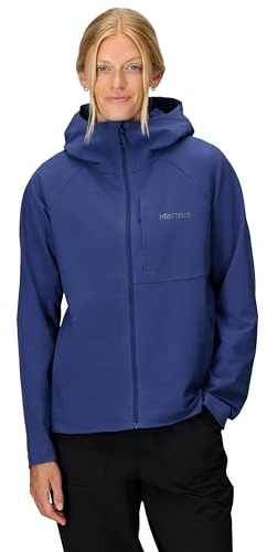 Marmot Damen Wm's Pinnacle DriClme Hoody, Warme Fleecejacke, Full Zip Outdoorjacke, atmungsaktive und winddichte Funktionsjacke, dehnbar, packbar, zum Wandern, Twilight Blue, XL