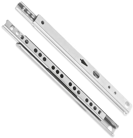Mprofi MT® 8 Pezzi, 4 Paia | Guide per Cassetti | 17mm x 406mm | di Binari Cassetti Scorrevoli | Guide a Sfere per Cassetti | Guida per Cassetti Estrazione Parziale | Guida Telescopica per Cassetti