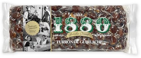 1880 - Turrón de Guirlache Rilsan 300g, Tableta con Almendras Seleccionadas, Textura Cremosa, Calidad Suprema, Turrón clásico, Artesanal, Receta Tradicional, Regalo Navideño
