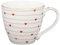 GreenGate Becher Grace Weiß mit Herzen in Rot und Gold Porzellan Tasse Goldrand