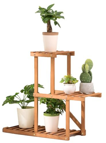 WXPXYBF Pflanzenständer für drinnen und draußen, hohes Pflanzenregal für mehrere Pflanzen, Eckregal aus Holz für Pflanzen, mehrstöckiger Blumentopfständer für Wohnzimmer, Balkon, Garten, Terrasse