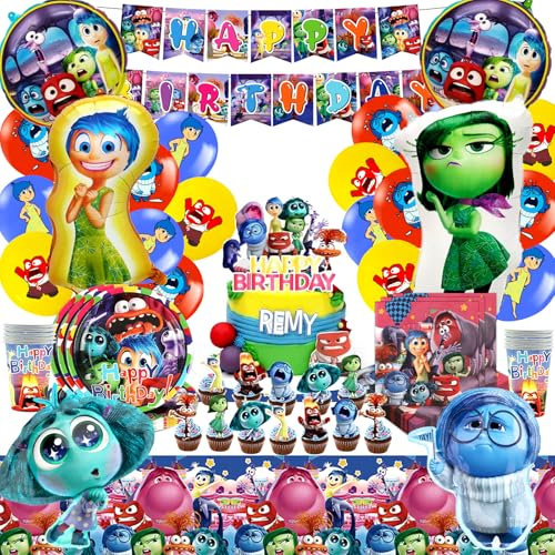 Decorazioni Compleanno Inside, Inside Compleanno Palloncini, Kit Festa Compleanno Tema Inside, Decorazioni Torta Inside, Stoviglie Per Feste Inside, Tovaglia Festa Inside Piatti Bicchieri Tovaglioli