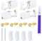LAURITAMI 4 pièces kit piercing oreille or, pistolet piercing oreille avec clous d'oreilles CZ, outil d'auto-perçage indolore pour filles femmes hommes