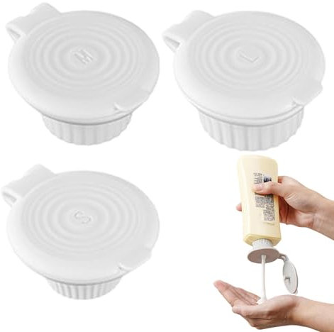 Bottle Emptying Lid | 3X Bottle Emptying Cap Kit | Sealed Shampoo Upside Down Bottle Caps for Lotions, Shampoos