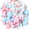 Barlone Pompons zum Basteln,260 Stück 1-3cm Bunt Mini Pompons zum Basteln, Filzkugeln Bunt, Bommel zum Basteln für Lustige DIY Kreative Handwerk, Feine Haar-Accessoires, Partydekoration(4 Größen)