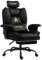 Symino Gaming Stuhl Chefsessel Bürostuhl Ergonomisch, Wildlederimitat Schreibtischstuhl mit Wippfunktion Höhenverstellbarer Office Chair Computerstuhl 130kg, Schwarz