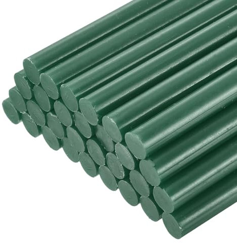 sourcing map 30pcs Full Size Hot Glue Gun Sticks 11mm x 200mm High Sticky Large Hot Glue Sticks for Glue Gun, Dark Green