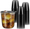 HIYOUNG Schwarze Plastikbecher 350ml [40 Stück] Einweg-Transparent Mehrweg Schwarze Plastikbecher, Saft, kalte Getränke, Partybecher Trinkbecher für Partys, Hochzeiten, Zusammenkünfte