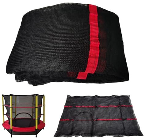 BIWKONI Trampolin Sicherheitsnetz Ersatz, 55 Trampolin Zubehör Kinder Trampolin Gehäuse Surround Netting, Nur Netz,Schwarz,55 inch