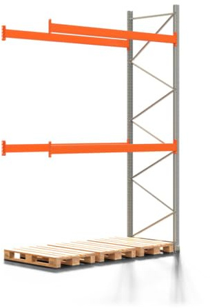 REGALWERK Palettenregal Artus - Anbauregal mit 3 Ebenen - Fachlast 3.000 kg - 4.000 x 2.700 x 1.100 mm (HxBxT) - Schwerlastregal