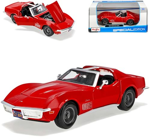 Chevrol. Corvette C3 Stingray Coupe Rot 1967-1982 1/24 Modell Auto