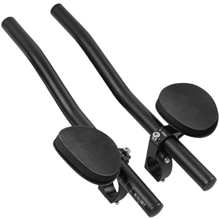 Aero Bar – Schwarze Fahrräder TT, Clip Armlehne Bar | Rennlenker mit bequemem Entspannungsgriff für Mountainbike Rennrad Langstreckenfahrten Stabile Positionskontrolle Fitness Geschwindigkeit Ausdauer