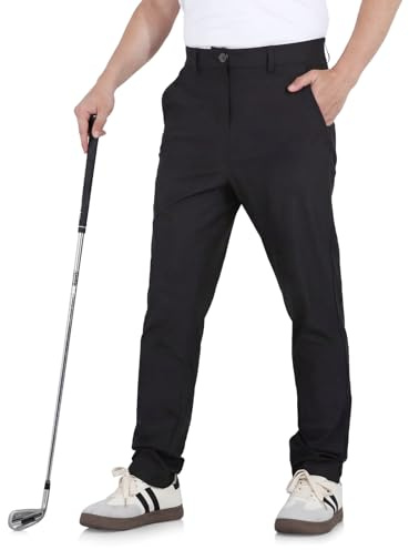 Ynport Crefreak Pantaloni da golf da uomo, elasticizzati, traspiranti e ad asciugatura rapida, con impugnatura in silicone e tasche per un comfort ottimale sul campo da golf