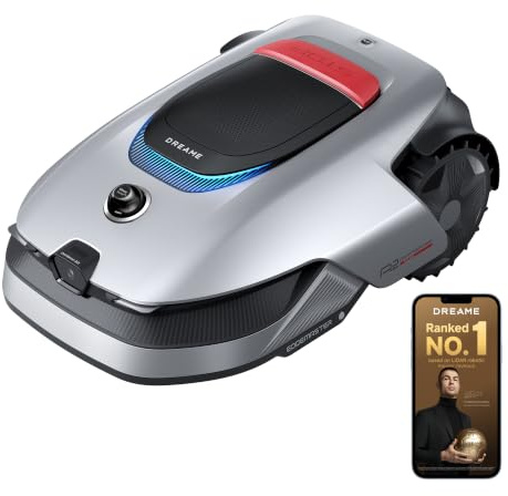 DREAME A2 1200 Robotic Mower – Wireless without RTK, for 1200 m² | 360° 3D LiDAR & AI Vision, Climbing Ability up to 50% (26.5°), 5cm EdgeMaster Precision Cut, Dual Map Control