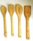 V-VAPE 4 x Piece Wooden Spatula Kitchen Cooking Utensils Set