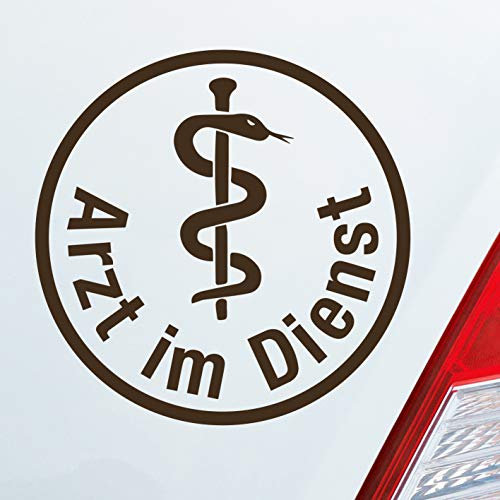 Hellweg Druckerei Arzt im Dienst Medizin Rettungsgasse KFZ Auto Aufkleber Sticker Heckscheibenaufkleber