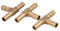 sourcing map 8mm Dia. Forme T 3 voies Tuyau Connect Raccord Tube en laiton 3pcs
