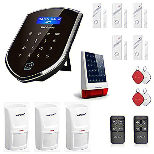 Wolf Guard WT4R Alarmas para Casa, 4G/Tuya Alarma WiFi con Sensor de Puerta, Detector de Movimiento, Alarma inalámbrica Solar