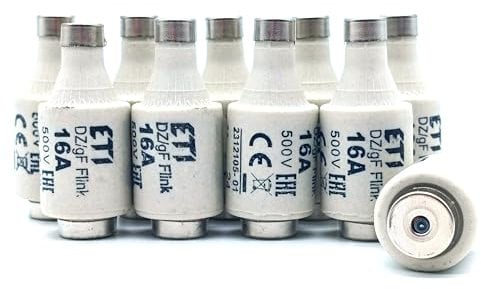 10 x DII Schmelzsicherung Sicherungseinsätze Niederspannungssicherung Neozed-Schraubsicherung (DII - 25A - gelb) (DII 16A schwarz)