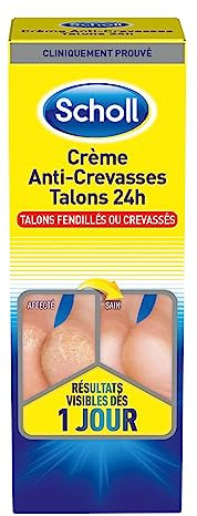 Scholl Crème Pieds Anti-Crevasses Talons fendillés ou crevassés 24h 60ml