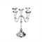 NKlaus Chandelier 5 Branches Laiton 18cm de Haut Laiton nickelé candélabre pour Bougies Ø 2cm Bougies de Table Bougies Tige décoration Mariage 2909
