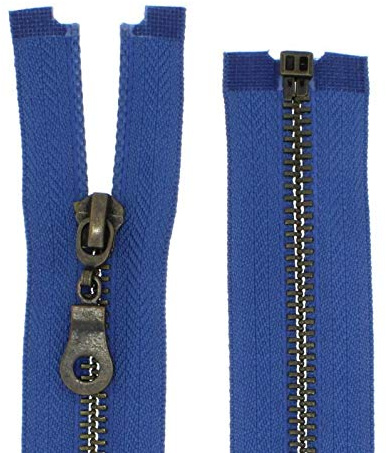 Metall-Reißverschluss Metall teilbar 5mm (jeansblau, 70cm)