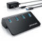CSL-Computer – 4 Port USB 3.2 Gen.1 Hub Aktiv – 4 Port Splitter mit Netzteil – USB 3.0 USB 3.2 Gen.1 Datenhub – für PC Notebook Laptop Ultrabook Tablet PC MacBook – Super Speed bis zu 5 Gbit s – Anthr