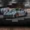 Myrdsio Bilder 5 Teilig Leinwandbilder 3D XXL Vlies Wandbild, Porsche Motorsports Auto Gemälde,Aufhängbar,Größen 125×60Cm Holz Rahmen