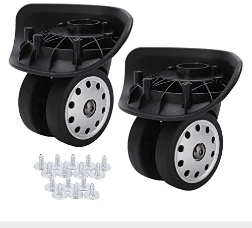 Alomejor 1 Paar Gepäckrollen A88 Poröser Koffer Rad Koffer Gepäck Ersatzrollen für Reisetaschen Große Größe(Schwarz)