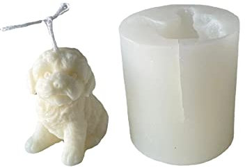 3D Kerze Silikonform Hund Gießform Silikon Kerzengießform, DIY Silikon Kerzenform Kerze Handwerk Silikonformen, Handgemachte Kerzenherstellung Gießformen Für Kerzen DIY Schokolade Candle Resin Soap