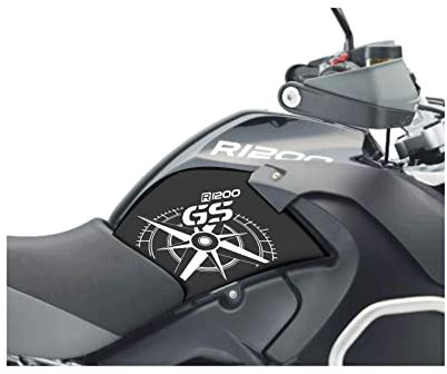 2pz Adesivi Compatibili con Fiancate Serbatoio Motorrad R 1200 GS ADVENTURE 2006-2013 (bianco)