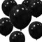 HYKJNBW Schwarze Party-Luftballons, 50 Stück, 30,5 cm, starke, dicke schwarze Latex-Luftballons, rund, Helium-Ballon für Halloween, Geburtstag, Kinderparty, Hochzeiten, Dekorationen, Zubehör