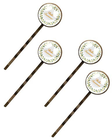 Hello Summer Floral Ring Mode Haarspangen, Handgefertigte niedliche Haarspangen Bobby Pins, Metall Haarnadel Haarschmuck Kopfbedeckung Styling Werkzeuge