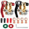 2 PiecesBattery Terminal Connector, 4-Way 12V/24V Car Battery Terminal Clamp, Quick Release Positive and Negative Car Battery Connector Clamp for Cars, Trucks, Buses, RVs (Type A screw)
