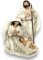 Gruppo Natività in Ceramica 21 cm Bianco Avorio Statue Idea Regalo addobbi Natalizi presepe Giuseppe Maria Gesù Statuetta Idea Regalo Natale Decorazione Sacra Famiglia presepe